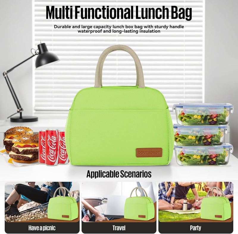 douyadady Lunch Bag Women/Men Lunch Box Women/Men (green) - Image 3
